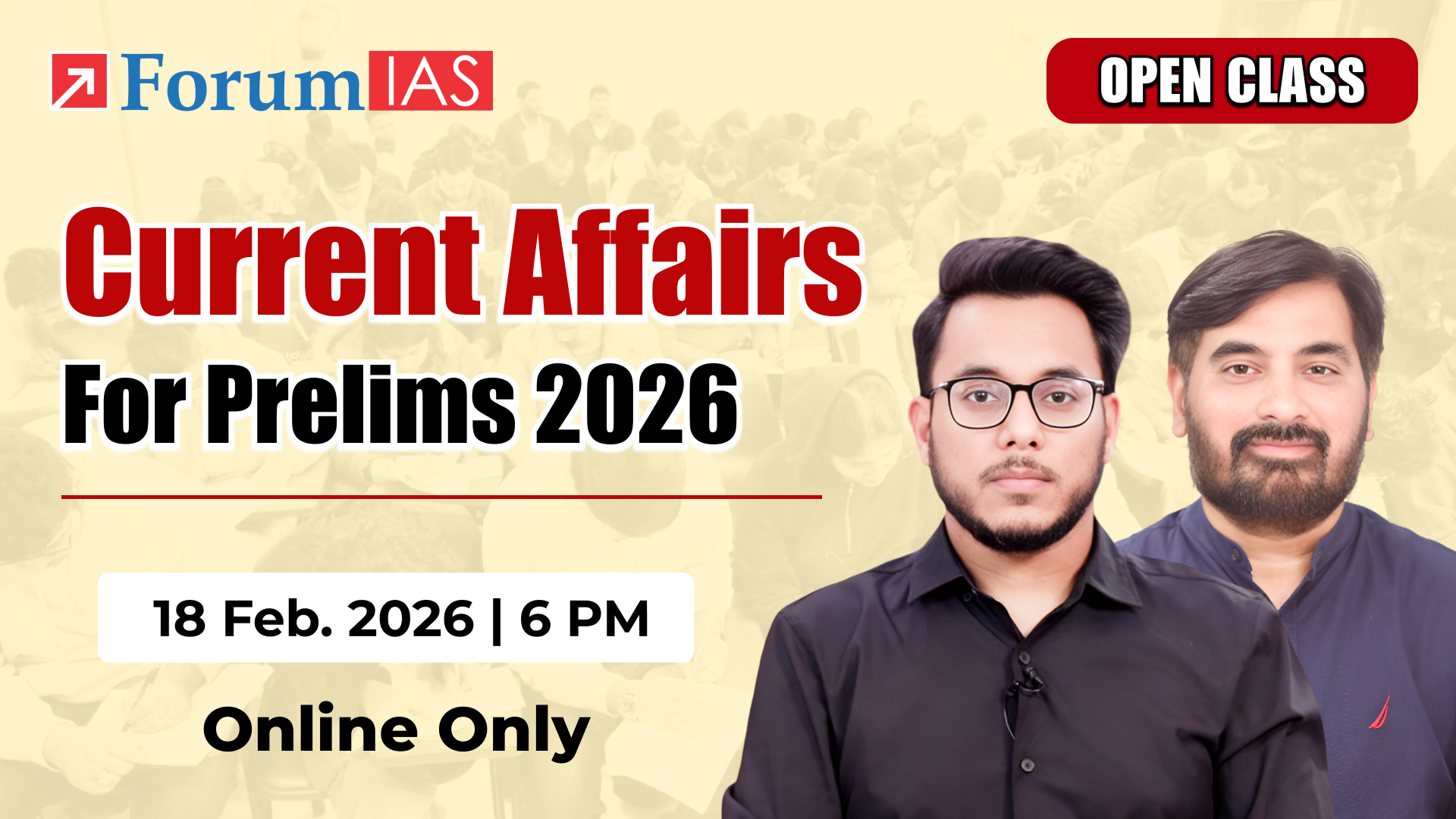 Open Class of Current Affairs for Prelims 2026